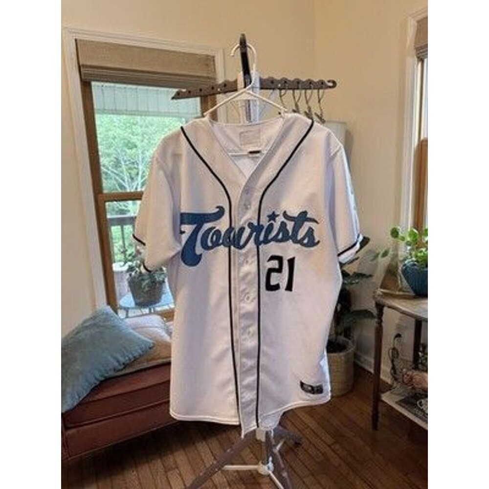 Asheville Tourists White Baseball Jersey 21 OT Sports Authentic MiLB Size XL 46